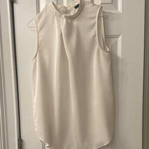 Elegant Ann Taylor Cream Sleeveless Blouse